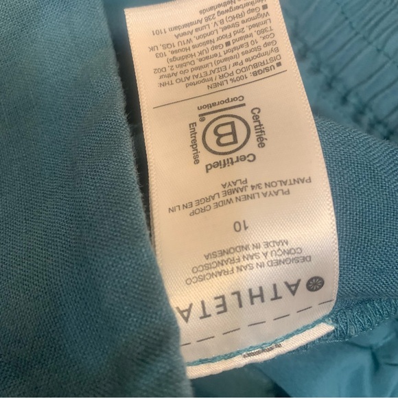 Athleta Playa Linen Wide Leg Crop Pants - Picture 5 of 11